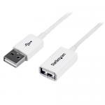 Cablu Startech USBEXTPAA1MW, USB 2.0 male - USB 2.0 female, 1m, White