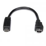 Cablu Startech UUSBMUSBMF6, micro USB - mini USB, 0.15m, Black