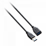 Cablu V7 V7E2USB3EXT-1.8M, USB female - USB male, 1.8m, Black