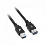 Cablu V7 V7U3.0EXT-2M-BLK-1E, USB male - USB female, 2m, Black