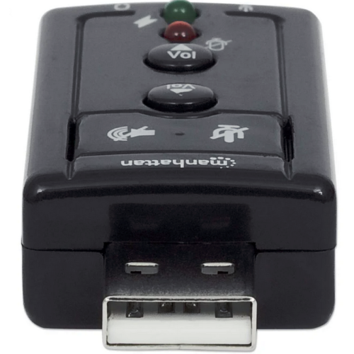 Adaptor Manhattan 152341, USB-A - 3.5 mm jack, Black