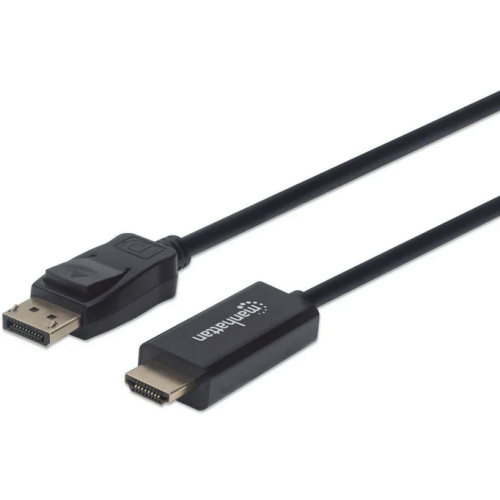 Cablu Manhattan 153195, DisplayPort male - HDMI male, 1 m, Black