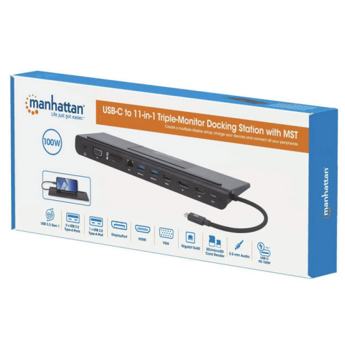 Docking Station Manhattan 11-in-1 153478, Black