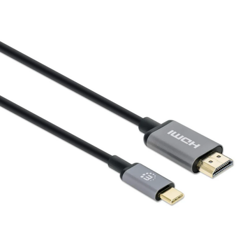 Cablu Manhattan 153591, USB-C male - HDMI male, 1 m, Black