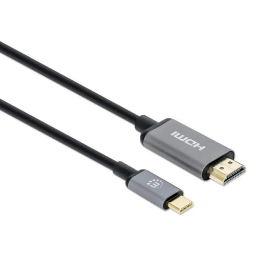 Cablu Mnahattan 153607, USB-C male - HDMI male, 2 m, Black