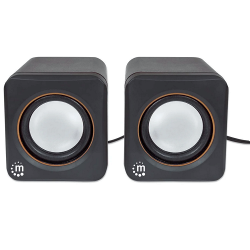 Boxe Manhattan 2600 Series, USB-A/3.5 mm jack, Black-Orange