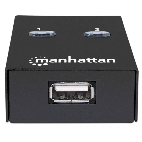 Switch KVM Manhattan 162005, USB-A - USB-B, Black