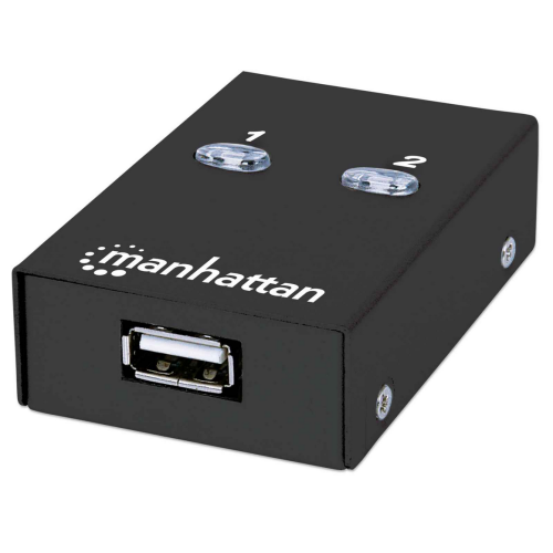 Switch KVM Manhattan 162005, USB-A - USB-B, Black