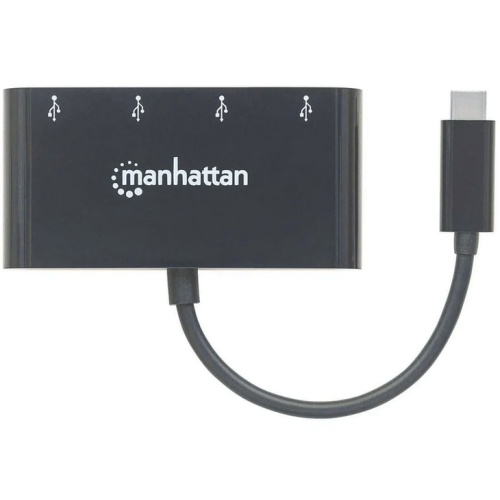 HUB USB Manhattan 162746, 4 x USB 3.2 gen 1, Black