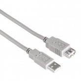 Cablu Hama 00030619, USB 2.0 male - USB 2.0 female, 1.8m, Gray
