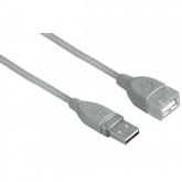 Cablu Hama 00039723, USB 2.0 female - USB 2.0 male, 0.5m, Gray