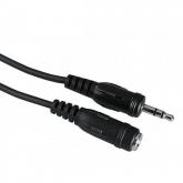 Cablu audio Hama 00043302, 3.5mm female - 3.5mm male, 5m, Black