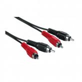 Cablu audio Hama 00043316, 2x RCA male - 2x RCA male, 1.5m, Black