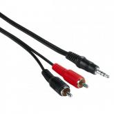Cablu Hama 00043343, 3.5mm jack - 2x RCA, 5m, Black