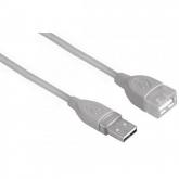 Cablu Hama 00078400, USB - USB female, 5m, Gray