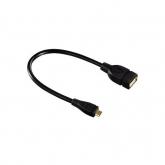 Cablu Hama 00078426, USB - microUSB, 0.15m, Black