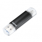 Stick memorie Hama Laeta Twin, 128GB, USB 2.0/MicroUSB 2.0 Tip B, Black
