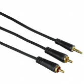 Cablu audio Hama 00122298, 3.5mm jack - 2x RCA, 1.5m, Black