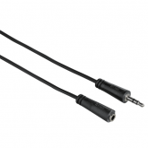 Cablu audio Hama 00122314, 3.5mm jack male - 3.5mm jack female, 3m, Black