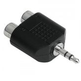 Adaptor Hama 00122376, 2x RCA - 3.5mm jack, Black