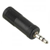 Adaptor audio Hama 00122388, 3.5mm jack female - 6.3mm jack, Black