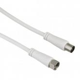 Cablu coaxial Hama 00122433, 3m, White