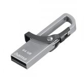 Stick memorie Hama Hook-Style, 64GB, USB 2.0, Silver-Gray