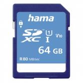 Memory Card SDXC Hama 00124136 64GB, Class 10, UHS-I U1, V10