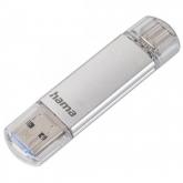 Stick memorie Hama C-Laeta, 32GB, USB 3.0 Tip A/USB 3.1 Tip C, Silver