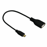 Cablu Hama Flexi-Slim OTG 00135704, USB - micro USB, 0.15m, Black