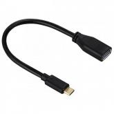 Cablu de date Hama 00135712, USB female - USB-C, 0.15m, Black