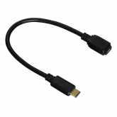 Cablu de date Hama 00135718, USB-C - microUSB, 0.15m, Black