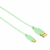 Cablu de date Hama Flexi-Slim 00135786, USB - USB-C, 0.75m, Green