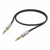 Cablu audio Hama AluLine, 3.5mm jack - 3.5mm jack, 2m, Black