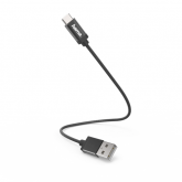 Cablu de date Hama 00178281, USB Tip A - USB Tip C, 0.2m, Black