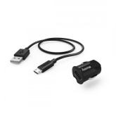 Incarcator auto Hama 00178380, 1x USB, 2.4A, Black