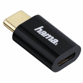 Adaptor Hama 00178399, Micro USB-B female - USB-C male, Black