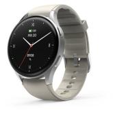SmartWatch Hama Fit Watch 8900, 1.43 inch, Curea Silicon, Beige-Silver