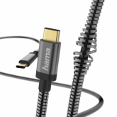 Cablu de date Hama Metal 00183287, USB Tip C - USB Tip C, 1.5m, Anthracite