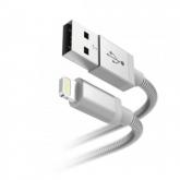 Cablu de date Hama 00183340 Metal, USB - Lightning, 1.5m, Silver