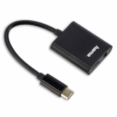 Adaptor Hama 00187206, USB-C - USB-C + 3.5mm jack, Black