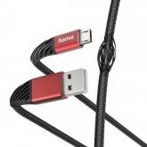 Cablu de date Hama Extreme, USB Tip A - Micro USB, 1.5m, Black-Red