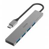 HUB USB Hama 00200101, 4x USB 3.2 gen 1, Gray