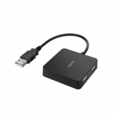 Hub USB Hama 00200121, 4x USB 2.0 Tip A, Black