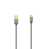 Cablu de date Hama 00200502, USB - USB-C, 0.75m, Gray