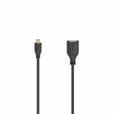 Cablu Hama 00200613, USB female - microUSB, 0.15m, Black