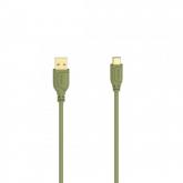 Cablu de date Hama Flexi-Slim 00200637, USB - USB-C, 0.75m, Green