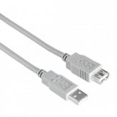 Cablu Hama 00200906, USB male - USB female, 3m, Gray