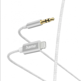 Cablu audio Hama 00201522, Lightning - 3.5mm jack, 1m, White