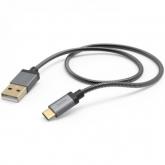 Cablu de date Hama Metal, USB-A - USB-C, 1.5m, Black
